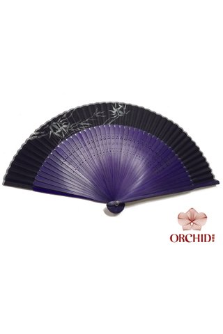 497-09 bamboo | Chinese Hand Fan Made of Tortoise-shell Bamboo And Silk