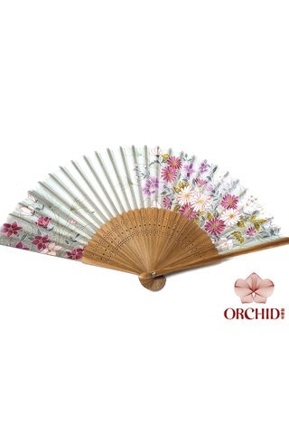 827-28 | Bamboo And Silk Chinese Style Fan