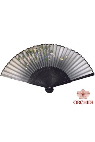 8482736 | Handmade Butterfly And Flower Design Bamboo Silk Hand Fan