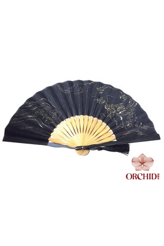 861 Black Base Dragon And Tiger | Chinese Style Fan