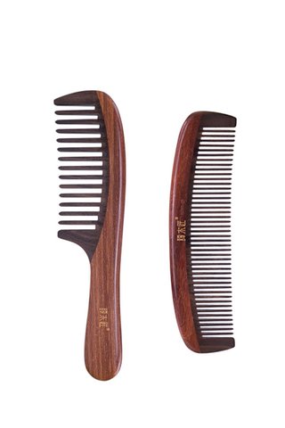 8100615 | Tan's Chacate Preto Wood Handmade Comb 2 in 1 Gift Set