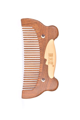 8100278 | Tan's Handmade African Teak Wooden Comb With Handpainted Cute Bear Design Gift Set