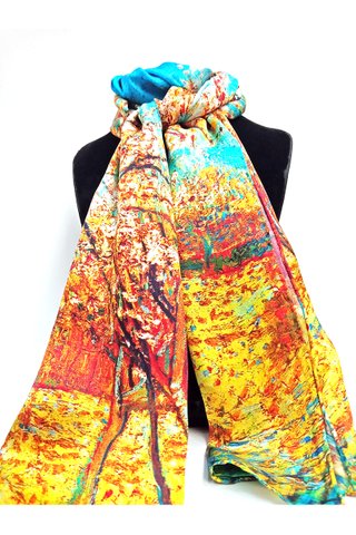 100% Silk Scarf Smooth and Soft Long Scarf For Female 13