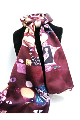 100% Silk Scarf Smooth and Soft Long Scarf For Female 18