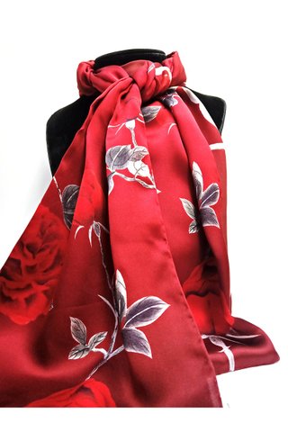100% Silk Scarf Smooth and Soft Long Scarf For Female 19