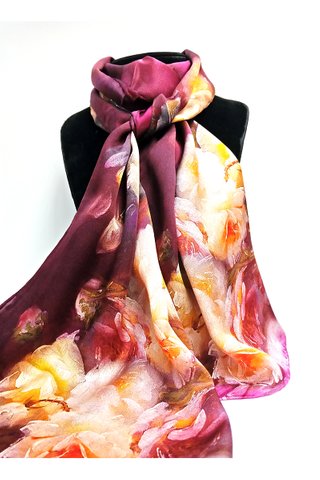 100% Silk Scarf Smooth and Soft Long Scarf For Female 25